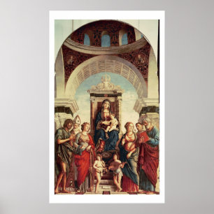 Poster Madonna et l'enfant avec les saints