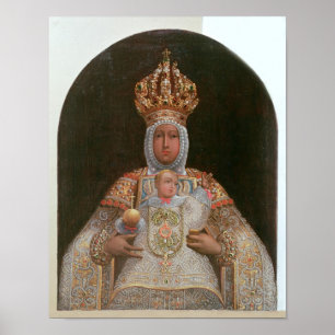 Poster Madonna et l'enfant, École de Cuzco