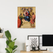 Poster Madonna et l'enfant intronisés avec les saints Mar (Bureau à domicile)