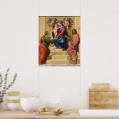 Poster Madonna et l'enfant intronisés avec les saints Mar (Cuisine)