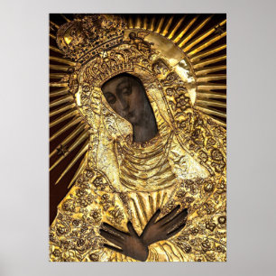 Poster Madonna noire Pologne Notre Dame de grâce de la po