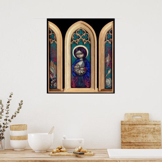 Poster Madonna of the Shells ART PRINT - triptyque gothiq (Cuisine)