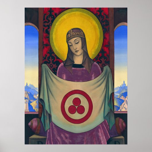 Poster Madonna Oriflamma par Nicholas Roerich (Devant)