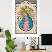 Poster Madonna Reine du Ciel sur dentelle (Bureau à domicile)