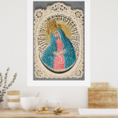Poster Madonna Reine du Ciel sur dentelle (Cuisine)