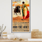 Poster Madrid, Arène de tauromachie, Espagne, course de t (Cuisine)