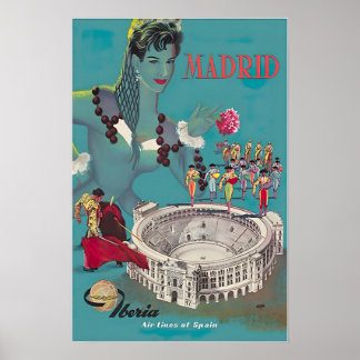 Poster Madrid Art Spain Print Spanish Painting Iberia Tra