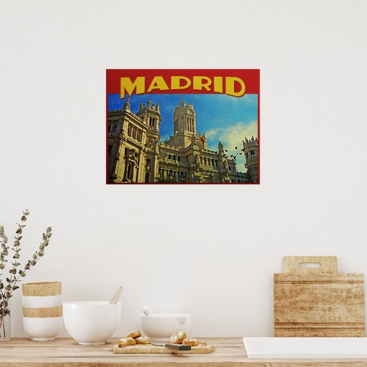 Poster Madrid Espagne (Cuisine)