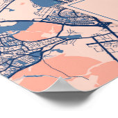 Poster Madrid - Espagne Breezy City Carte (Coin)