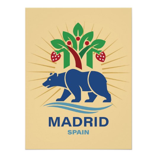 Poster Madrid Espagne Europe (Devant)