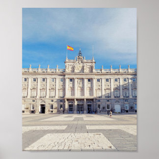 Poster Madrid Espagne Palais Royal Forteresse