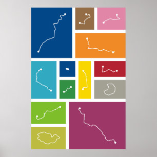 Poster Madrid - Palettes de transit