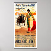 Poster Madrid, Plaza de toros, Espagne, corrida (Devant)