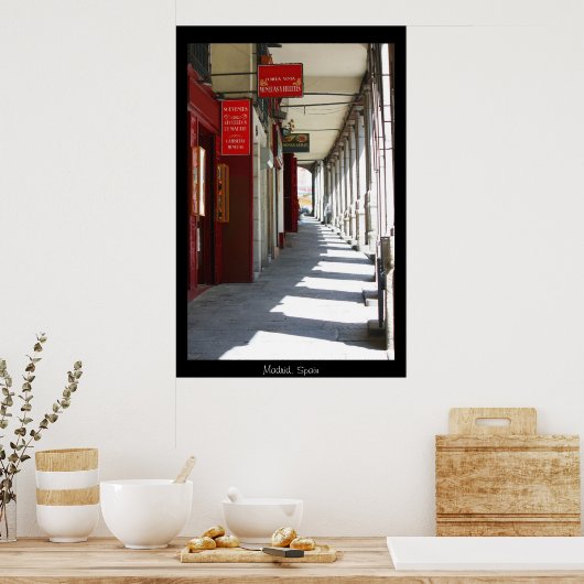 Poster Madrid street (Cuisine)