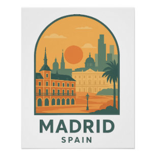 Poster Madrid Vintage Espagne Voyage – Ville Rétro