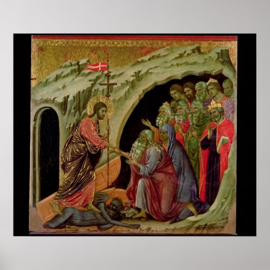 Poster Maesta : Descente dans Limbo, 1308-11 (Devant)