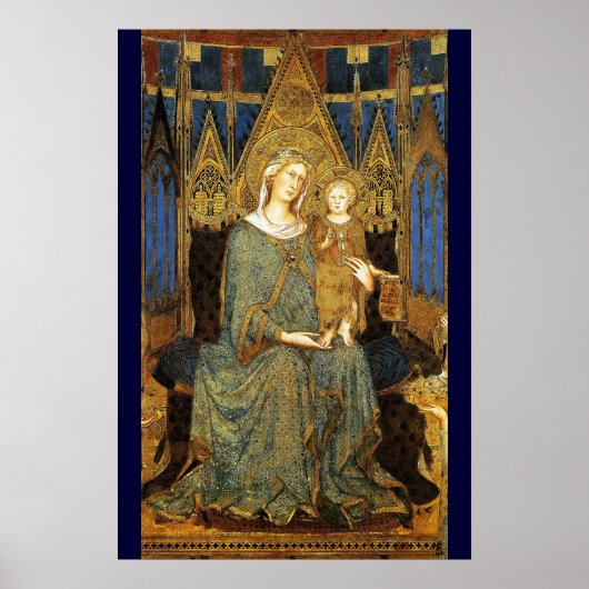 Poster MAESTA, VIERGE À L'ENFANT par Simone Martini (Devant)