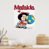 Poster Mafalda amour terre (Cuisine)