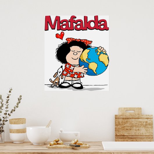 Poster Mafalda amour terre (Cuisine)