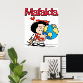 Poster Mafalda amour terre (Bureau à domicile)