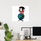 Poster mafalda au-dessus du monde (Bureau à domicile)