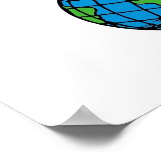 Poster mafalda au-dessus du monde (Coin)