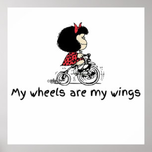 Poster Mafalda by bike