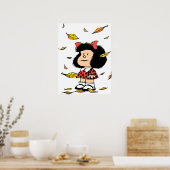 Poster Mafalda feuilles d'automne Quino Comic argentino (Cuisine)
