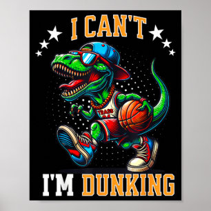 Poster Magasin de café Dinosaur T Rex joueur de baseball