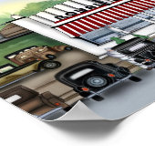 Poster "Magasin de lait et de crème glacée de Grand-Père" (Coin)