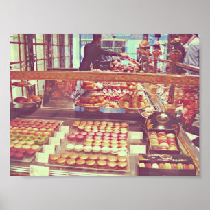 Poster Magasin vintage de macaron de la France