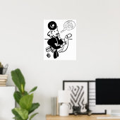 Poster Magasinez une femme rétro avec une citation financ (Bureau à domicile)