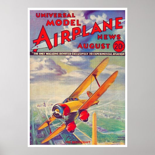 POSTER MAGAZINE 1934 : MODEL AIRPLANE NEWS (Devant)