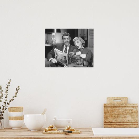 Poster Magazine Couple Reading (Cuisine)