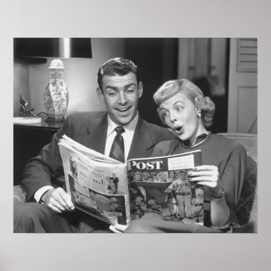 Poster Magazine Couple Reading (Devant)