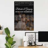 Poster Magazine Editorial Photos Mariage Seating Chart (Bureau à domicile)