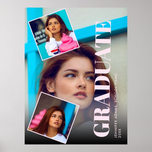 Poster Magazine moderne 3 Photos Diplôme (Devant)