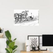 Poster Magazine Street, Nouvelle-Orléans (Bureau à domicile)