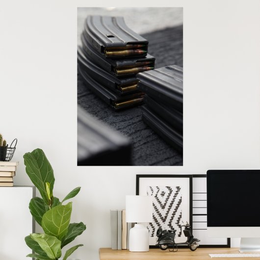 Poster Magazines de fusils (Bureau à domicile)