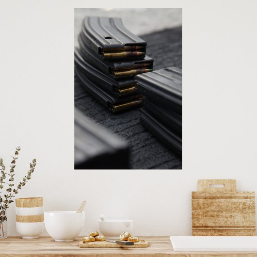 Poster Magazines de fusils (Cuisine)
