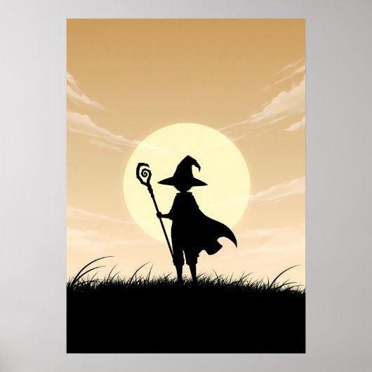 Poster Mage Anime Minimaliste (Devant)