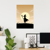 Poster Mage Anime Minimaliste (Bureau à domicile)