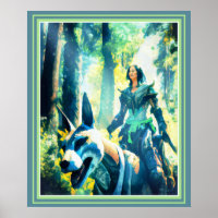 Mage chevaucher un loup