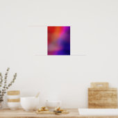 Poster Magenta rose orange violet et rouge brillant Abstr (Cuisine)