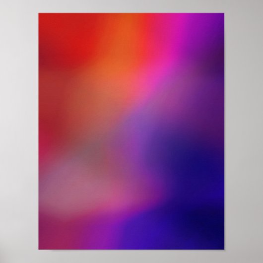 Poster Magenta rose orange violet et rouge brillant Abstr (Devant)
