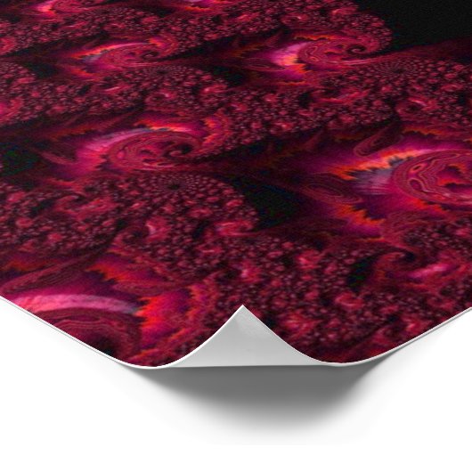 Poster Magenta Spiral Alien Tentacle Fractal Artwork (Coin)