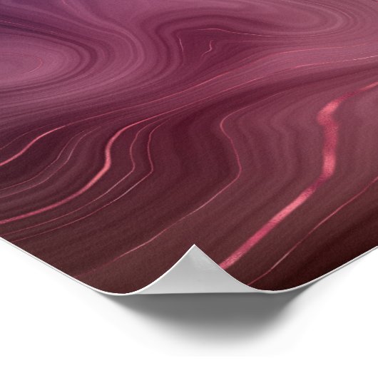 Poster Magenta Strata | Agate mauve rose et mauve (Coin)