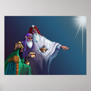 Poster MAGI KINGS 3 WISEMEN & STAR par SHARON SHARPE