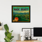 Poster Magic Beauty Orange LabelPorterville, CA (Bureau à domicile)