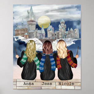 Poster Magic Castle Wizard Portrait, Besties Imprimer